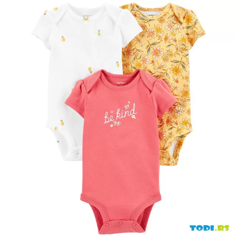 Set bodića kratak rukav za devojčice 