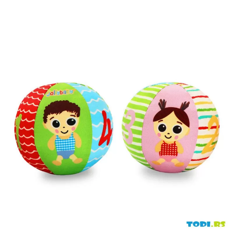 Jollybaby platnena lopta sa zvečkom 