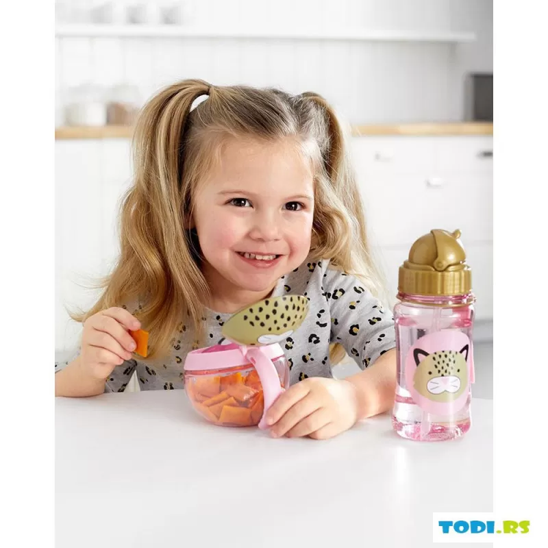 Čaša sa poklopcem za užinu-leopard 